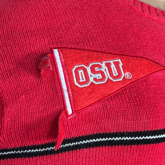 90s Ohio State Buckeyes Collegiate Football Button Knit Cardigan Sweater Medium - Picture 10 of 14